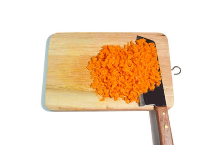 DSC_0029 Carrot on chopping board isolatedの写真素材
