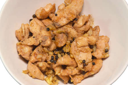 0034 Fried pork with garlic black pepperの写真素材