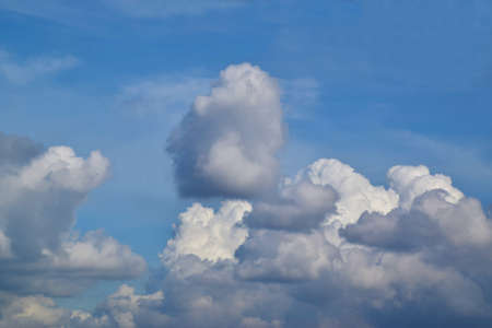 Cloudy with blue skyの写真素材
