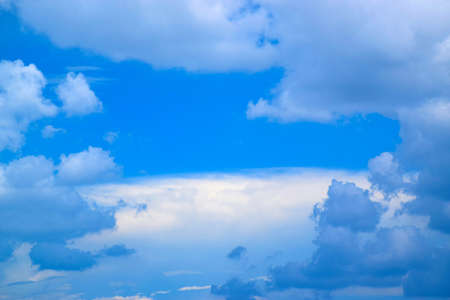 Blue sky with white cloudsの写真素材