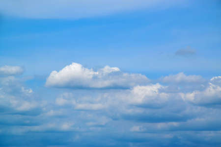 Blue sky and white cloudsの写真素材