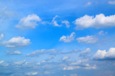 Blue sky with clouds backgroundの写真素材