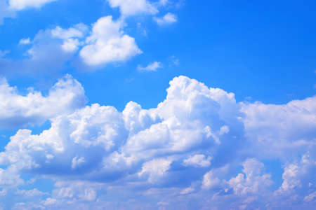 White clouds in blue skyの写真素材