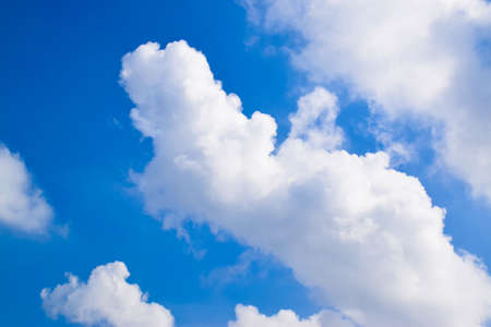 Blue sky and white cloudsの写真素材