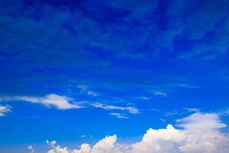 Blue sky and storm cloudsの写真素材
