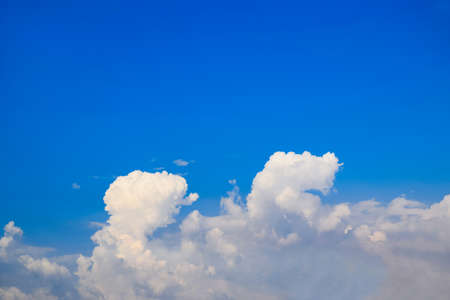 Blue sky White clouds backgroundの写真素材