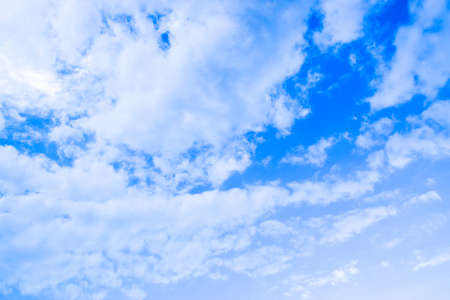 Blue sky White clouds backgroundの写真素材