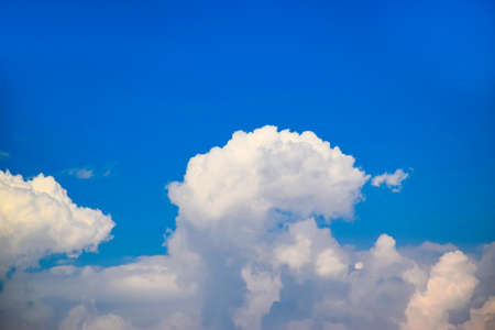 Blue sky and clouds backgroundの写真素材