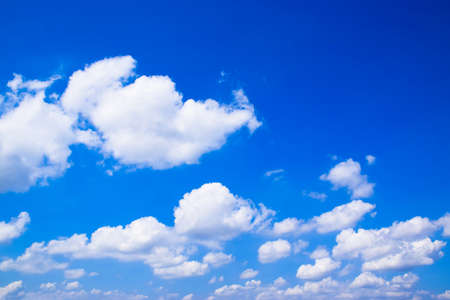 Blue sky and clouds backgroundの写真素材