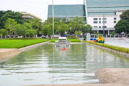 Chaipattana Low Speed Surface Aerator for High oxygen transfer properties and water quality treatmentの写真素材