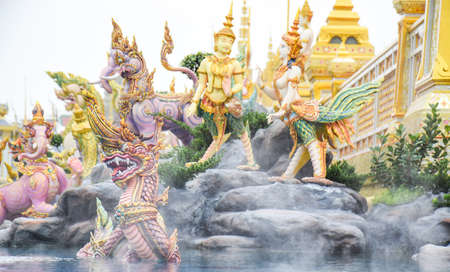 The King of Serpent and Animals in the forest Himmapan. Asian Mythical creaturesの写真素材