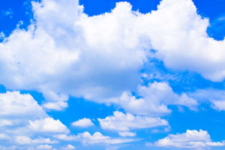 Blue Sky with White Cloudsの写真素材
