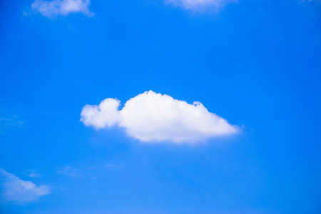 White Clouds in The Blue Sky Backgroundの写真素材