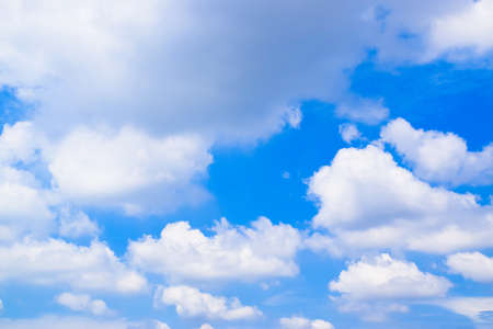 White Clouds on the  Blue Skyの写真素材