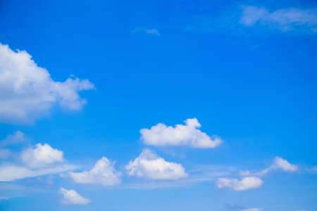 Blue sky and White Clouds Backgroundの写真素材