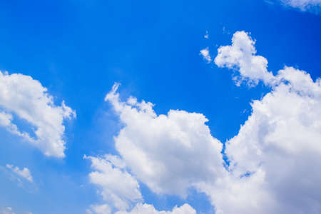 Blue sky and White Clouds Backgroundの写真素材