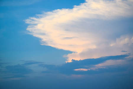 Blue sky and Clouds, sunrise or sunsetの写真素材