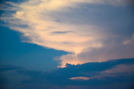 Blue sky with Clouds, sunrise or sunsetの写真素材