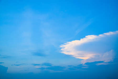 Blue sky and Clouds background sunset or sunriseの写真素材