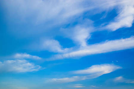 Blue Sky with Clouds backgroundの写真素材