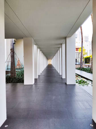 Bangkok ,Thailand March 09, 2020. Hotel The Sukhothai at entrance hallのeditorial素材