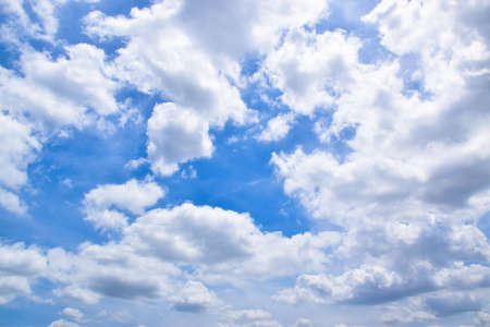 Blue sky with White cloudsの写真素材