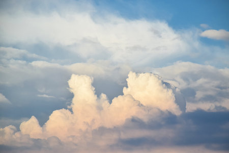 Blue sky and Clouds backgroundの写真素材
