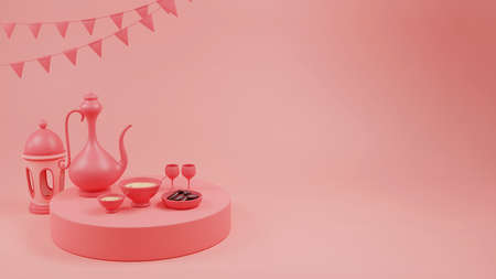 3d rendering of product display podiumの写真素材