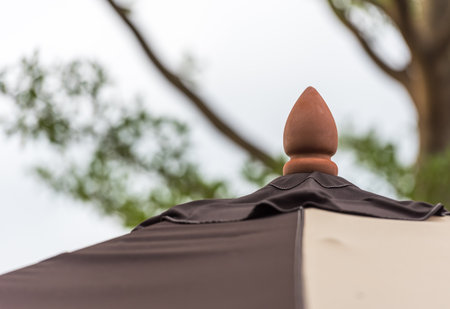 umbrella with a head made ââof woodの写真素材