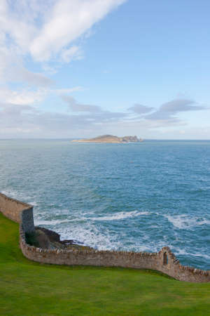 Sea landscape with the eye of Ireland in Howth, Ireland の写真素材