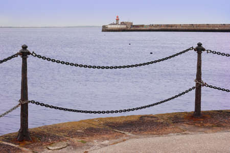 banister in the dockの写真素材