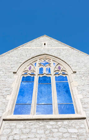 Angle shot Beautiful church window 