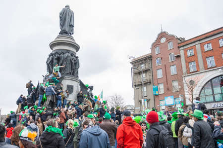 DUBLIN, IRELAND - MARCH 17  Saint Patrick Day Parade in Dublin