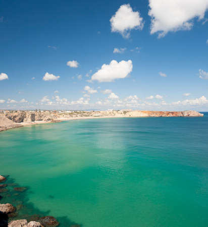 Coast Landscape in the beach of algarveの写真素材