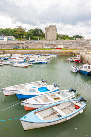View of a harbour on the fishing portのeditorial素材