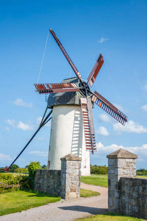 Rural Scene of Skerries Traditional Old Windmillのeditorial素材