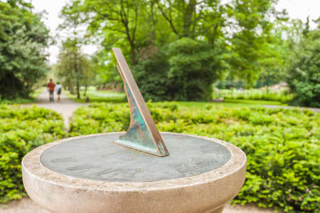 Close-up of Sundial in Iveagh Gardens, Dublinの写真素材