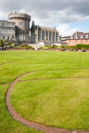 Dublin, Ireland - Aug 11, 2014: Record Tower and Chapel Royal of Dublin Castle  in Dublin, Ireland on August 11, 2014のeditorial素材