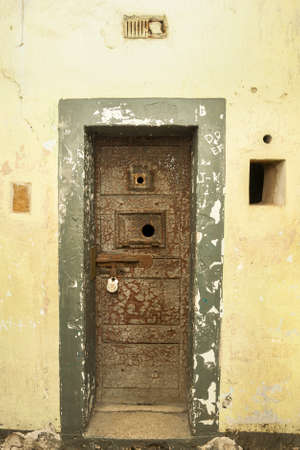 Old cell door in Kilmainham Gaol in Dublin, Irelandの写真素材