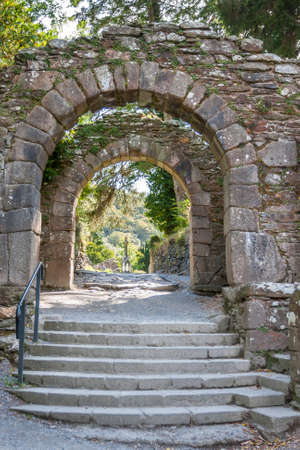 Stair to access to Glendalough cementery in Wicklow mountain