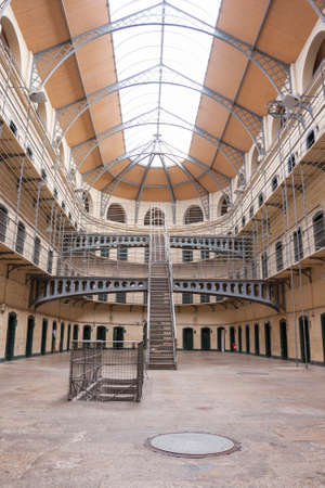 Dublin, Ireland - Aug 14:Interior of Kilmainham Gaol in Dublin, Ireland on August 14, 2014のeditorial素材
