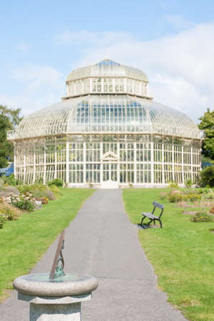 Dublin, Ireland - Aug 14: Greenhouse in The National Botanic Garden in Glasnevin, Dublin, Ireland on August 14, 2014