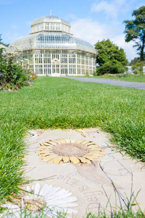 Dublin, Ireland - Aug 14: Greenhouse in The National Botanic Garden in Glasnevin, Dublin, Ireland on August 14, 2014のeditorial素材