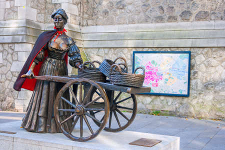 Dublin, Ireland - Oct 25: The Molly Malone statue  on Bram Stoker Week in Dublin, Ireland on October 25, 2014のeditorial素材