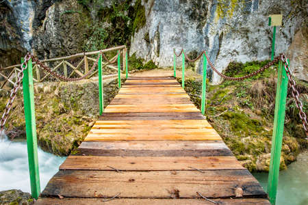 Bridge over Borosa river in Cazorla, Jaen, Spainの写真素材