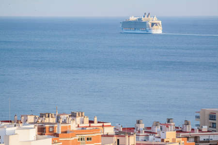 Malaga, Spain - April, 29: Allure of the Seas at the malaga harbor as first stop in europe in Malaga, Spain on April 29, 2015. The largest cruise ship in the worldのeditorial素材
