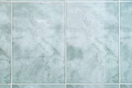 Closeup of green tiles background from the bathroomの写真素材