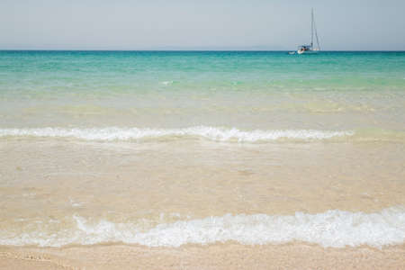 Turquoise beautiful beach in a sunny dayの写真素材