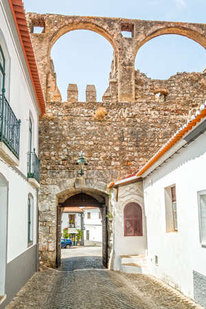Old wall entrance of the Castle in Serpa, Portugal
