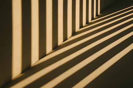 Abstract light and shadow on the wall. 3d render illustration.の素材